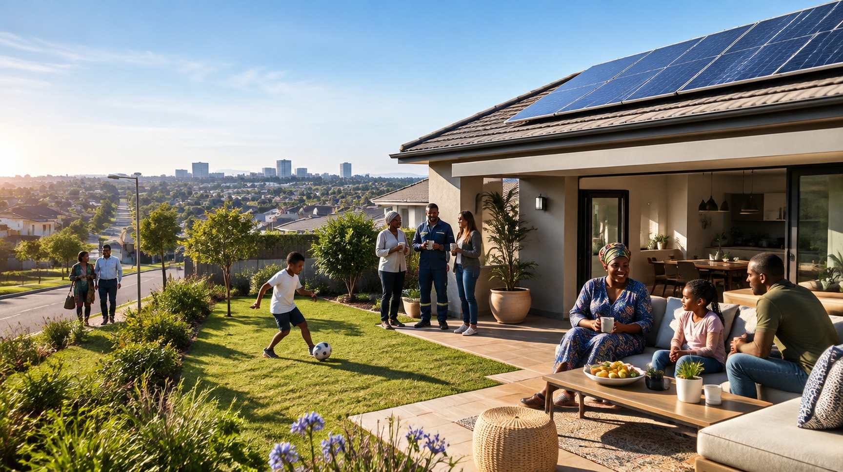 A 20-panel roof array in Carlswald, Midrand